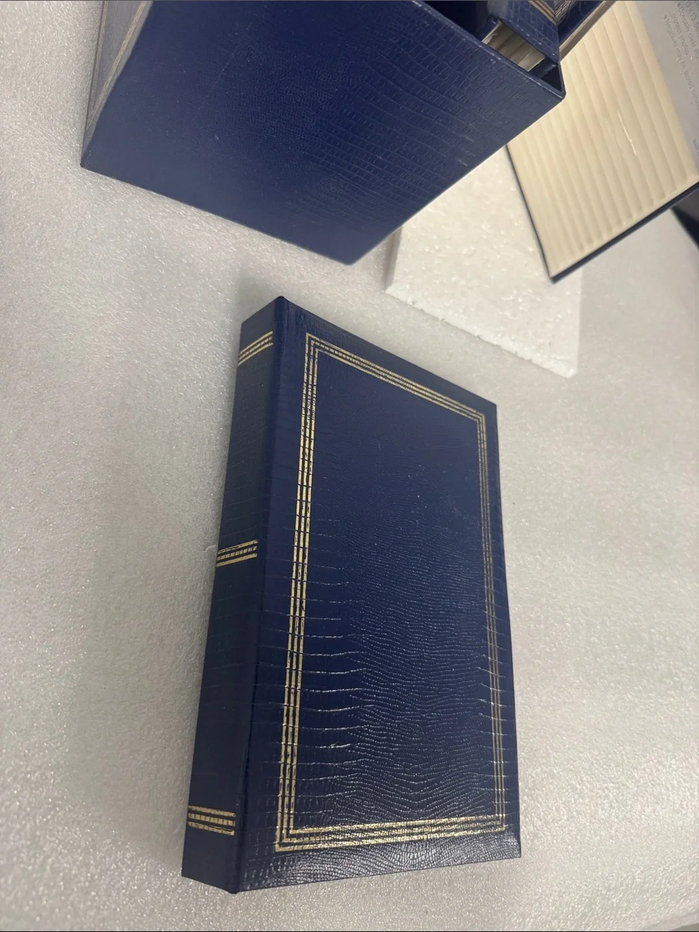 Navy Blue Photo Album Set with Slipcase - 3-Pack